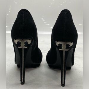 Tory Burch Black Heels with Silver Accent